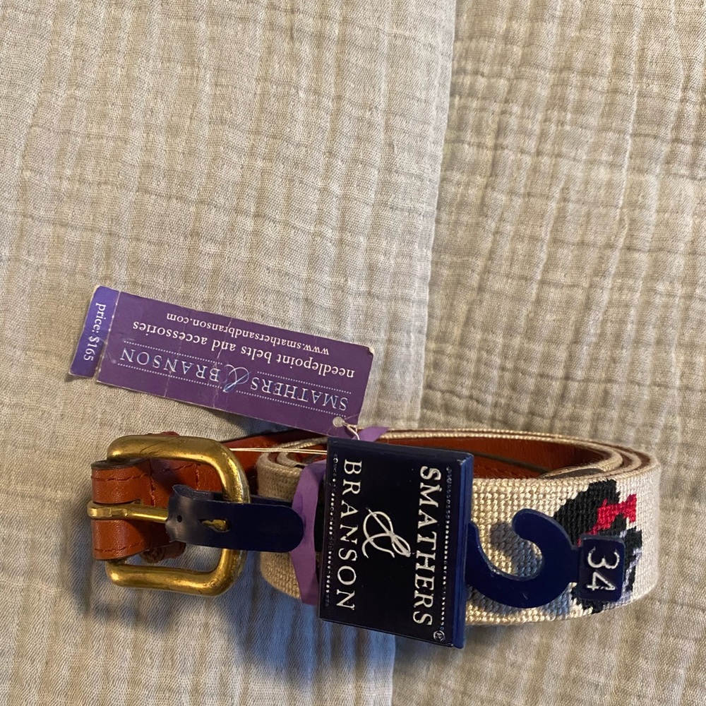 Smathers & Branson Needle Point Belt Size 34